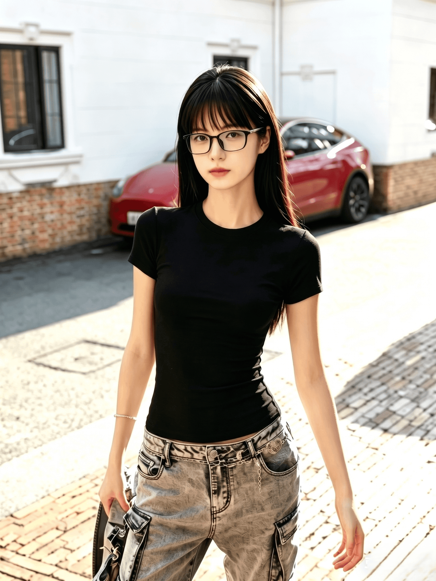 Minimalist eyeglasses V Pai 2108U quiet luxury lifestyle shot