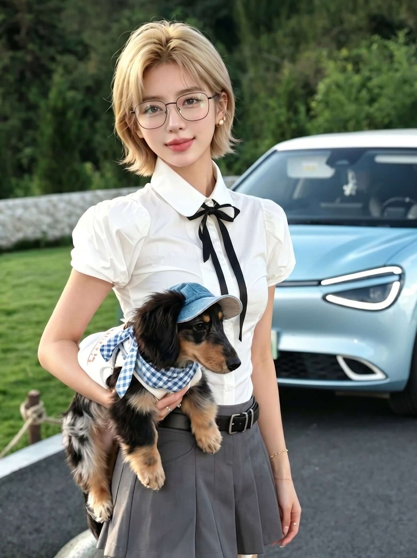 Office lady glasses V Pai 2624 workwear lifestyle shot