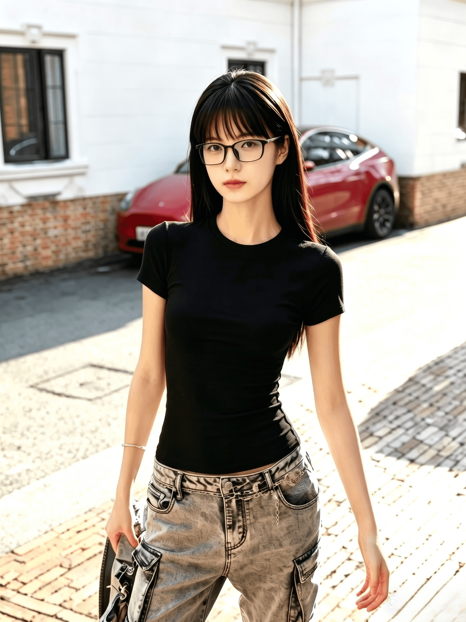 Minimalist eyeglasses V Pai 2108U quiet luxury lifestyle shot