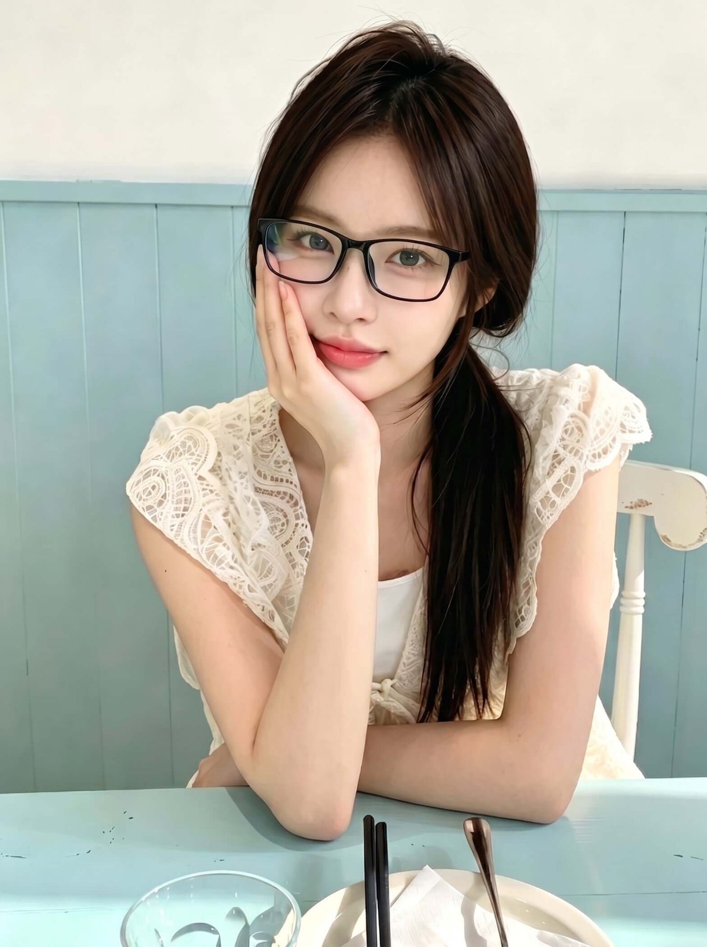 Modern glasses V Pai 2302U urban lifestyle shot