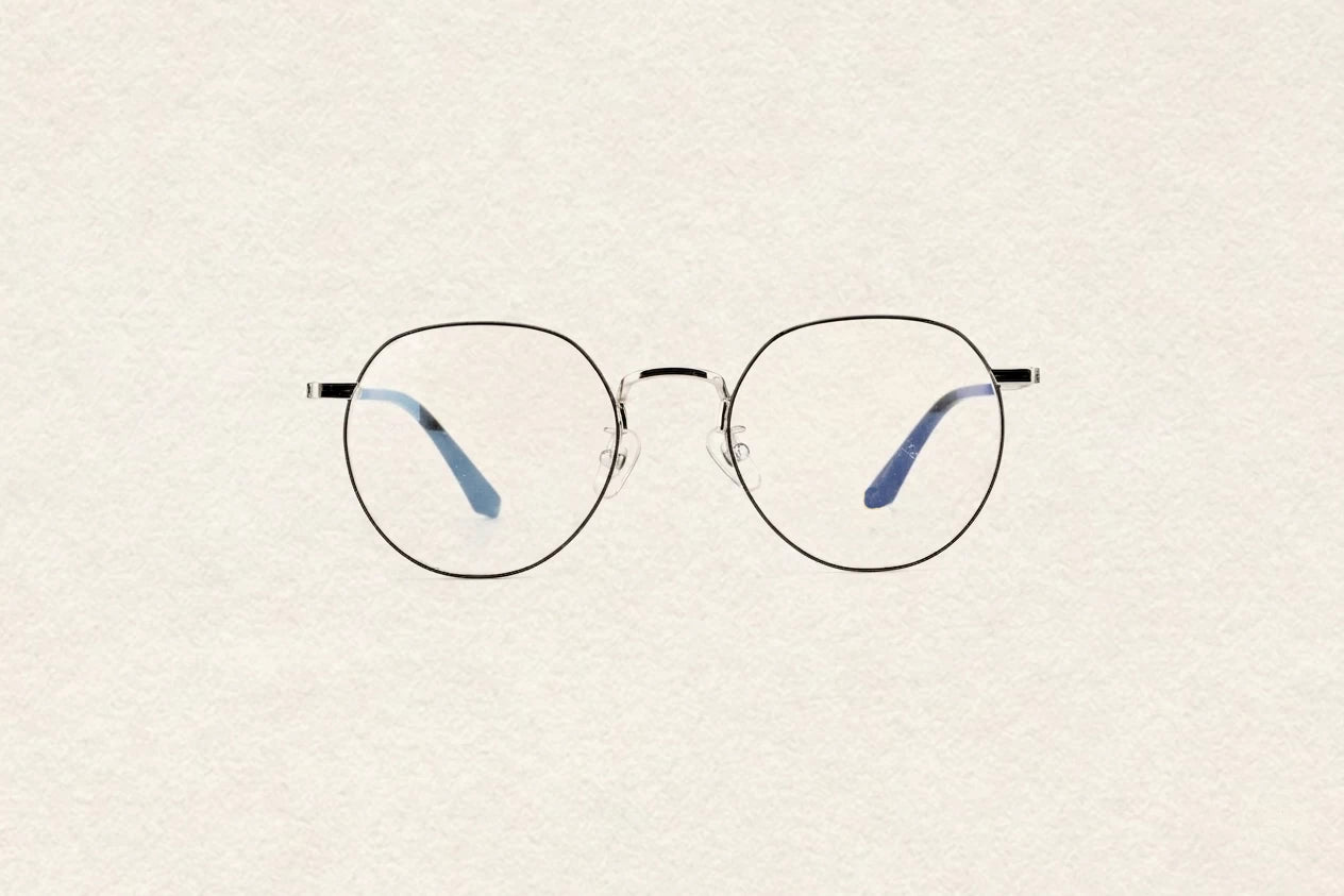 V2603 Two Tone Metal Eyeglasses slim metal comfortable unisex eyeglass frame for office and casual use