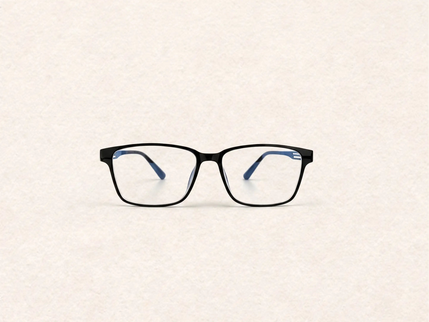 Men's Black Rectangle Glasses  V2326U | Bold Full Rim Eyeglasses
