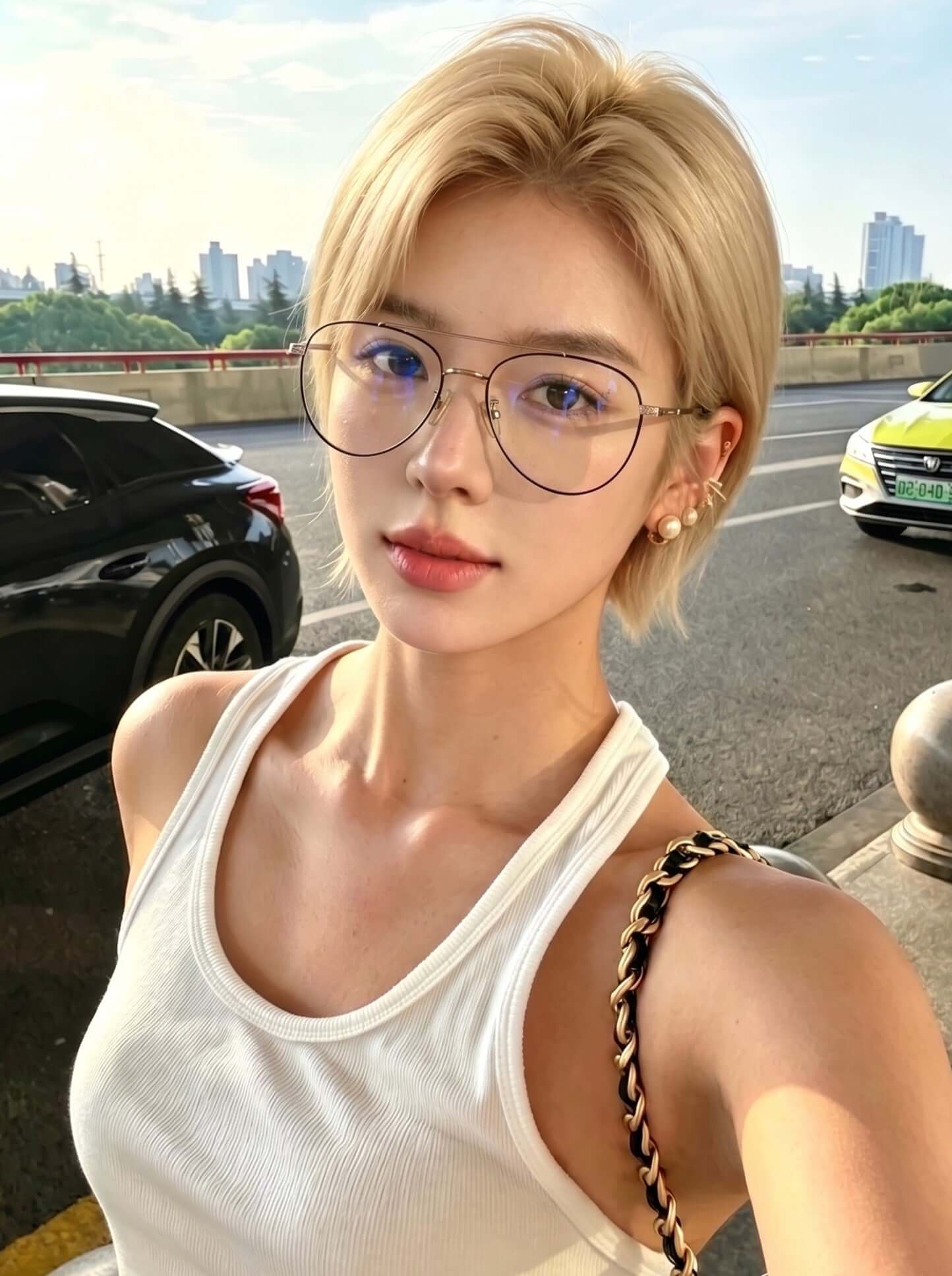 Vintage aviator glasses V Pai 2646 old-school aviation lifestyle shot